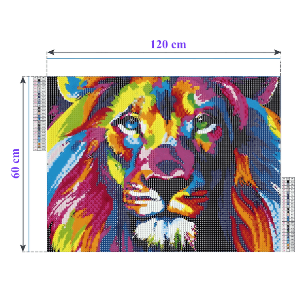 HAFT DIAMENTOWY DUŻY 120x60 Diamond Painting Mozaika Diamentowa XXL ZESTAW  19
