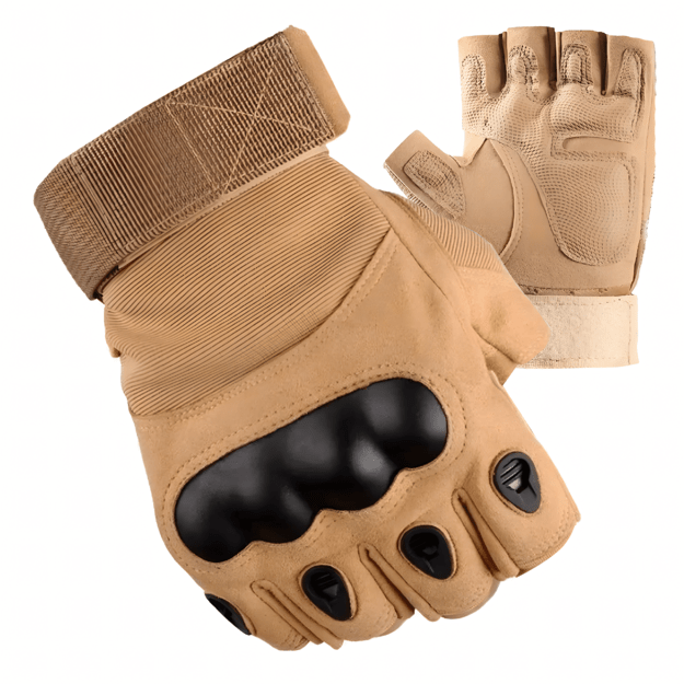 Taktinės kovos išgyvenimo pirštinės motociklams, be pirštų, karinės, XL dydžio