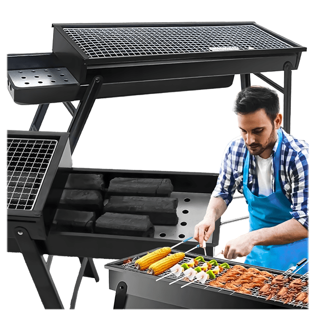 Grill Węglowy Turystyczny Składany Przenośny Ogrodowy Duży Kemping Solidny