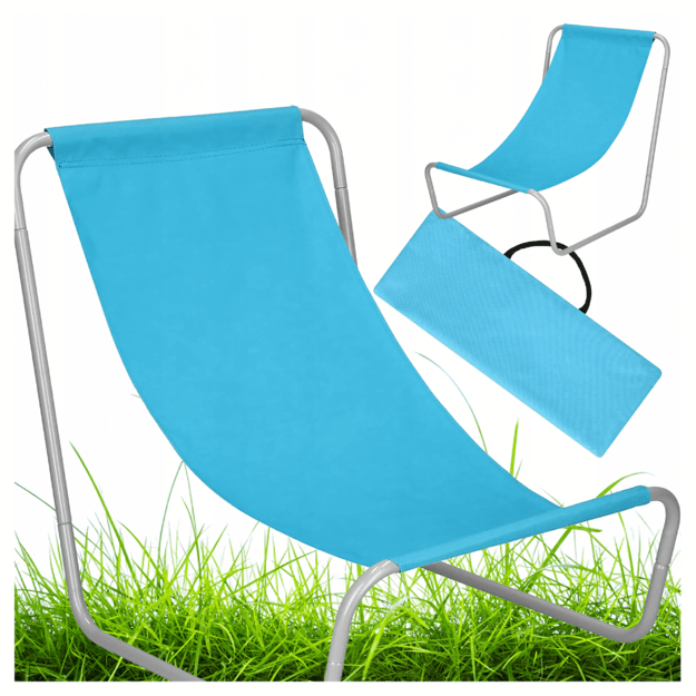 Folding Garden Deckchair, Portable Beach Chair, Travel Chair + Bag