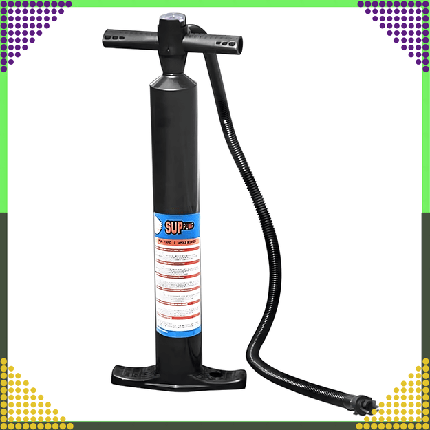 Dvipusis rankinis siurblys pripučiamai valčiai, irklentei, baidarei, greitam laivui