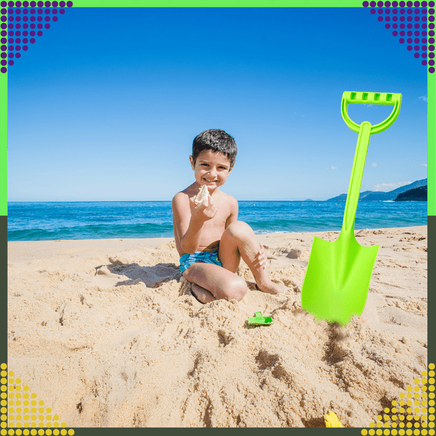 Łopatka Łopata Szpadel do Piasku na Plażę Piaskownice Mocna duża 51 cm 25