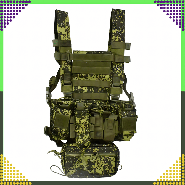 Kamizelka Taktyczna Wosjkowa Ochronna Molle Lekka Airsoft Zasobnik Asg 15