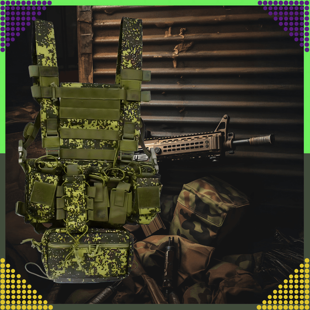 Kamizelka Taktyczna Wosjkowa Ochronna Molle Lekka Airsoft Zasobnik Asg 29