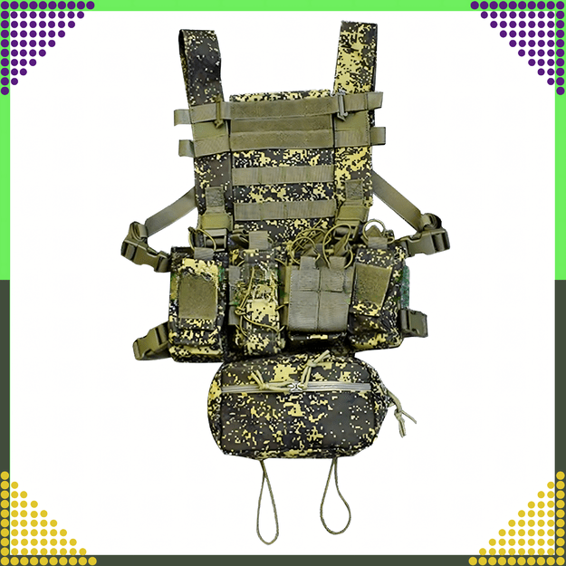 Kamizelka Taktyczna Wosjkowa Ochronna Molle Lekka Airsoft Zasobnik Asg 16