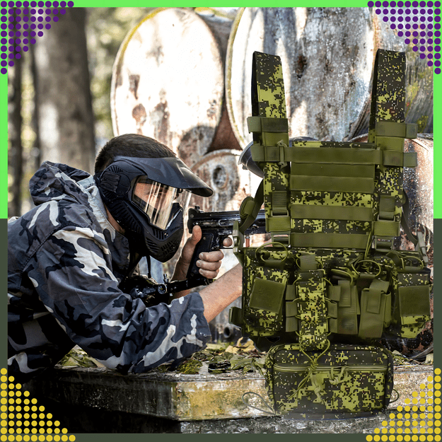 Kamizelka Taktyczna Wosjkowa Ochronna Molle Lekka Airsoft Zasobnik Asg 23