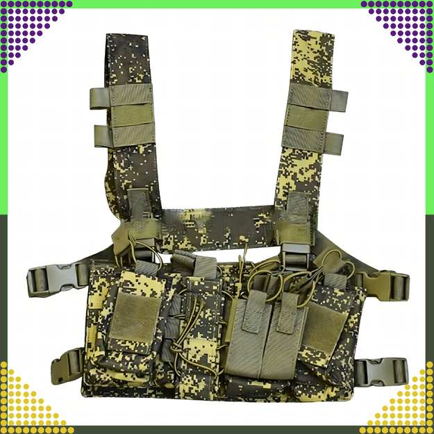 Kamizelka Taktyczna Wosjkowa Ochronna Molle Lekka Airsoft Zasobnik Asg 18