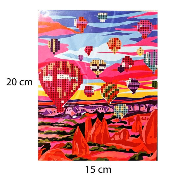DIAMOND PAINTING HAFT DIAMENTOWY MOZAIKA ZESTAW SZTALUGA 15x20cm DLA DZIECI 15