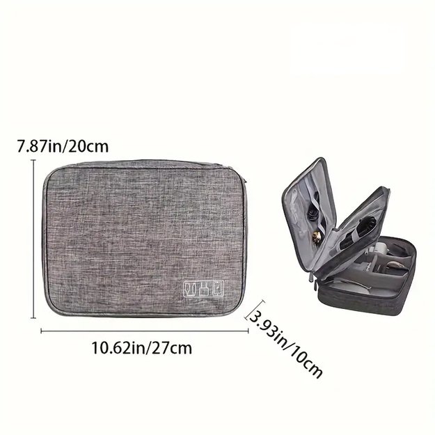 DUŻY ORGANIZER PODRÓŻNY ETUI TORBA NA KABLE ŁADOWARKI USB AKCESORIA UCHWYT  27