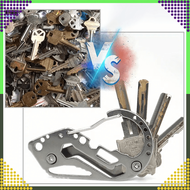 Brelok Breloczek Karabińczyk do Kluczy Wielofunkcyjny Survival Multi-Tool 8