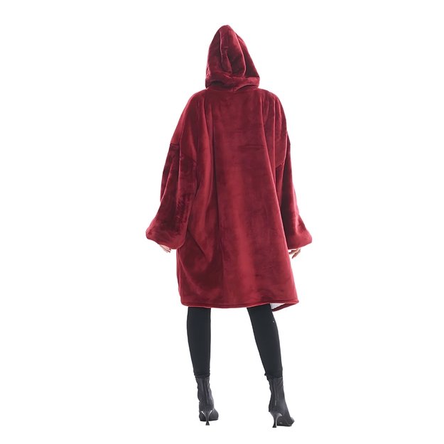 DUŻA BLUZA KOC KOCOBLUZA OVERSIZE GRUBA Z KAPTUREM SZLAFROK DAMSKA MĘSKA 7