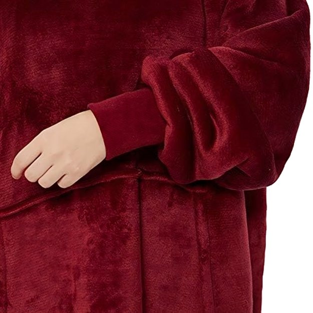 DUŻA BLUZA KOC KOCOBLUZA OVERSIZE GRUBA Z KAPTUREM SZLAFROK DAMSKA MĘSKA 4