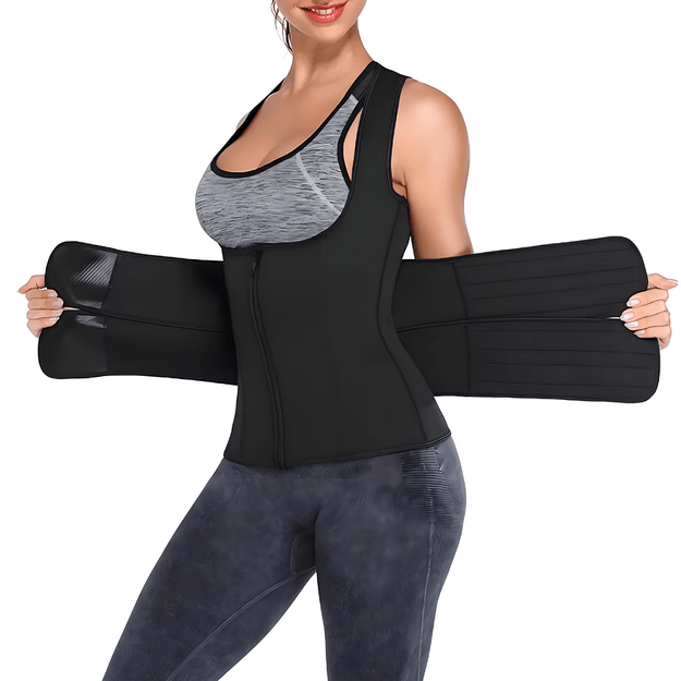 KAMIZELKA NEOPRENOWA FITNESS DAMSKA ODCHUDZAJĄCA SPORTOWA TRENINGOWA M  19