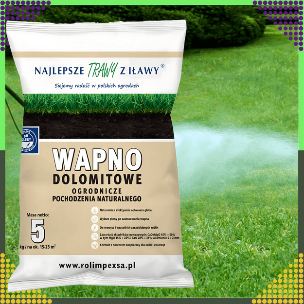 Premium Wapno Dolomitowe Ogrodnicze Ogrodowe Naturalne Nawóz Eko 10kg 18
