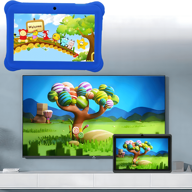 Tablet Edukacyjny 7  dla Dzieci do Nauki Zabawy Gier Bajek Android WiFi Etui 15
