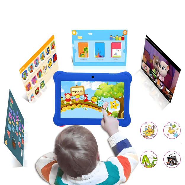 Tablet Edukacyjny 7  dla Dzieci do Nauki Zabawy Gier Bajek Android WiFi Etui 11