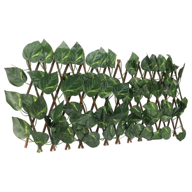Openwork Trellis with Artificial Leaves Balcony Terrace Cover Ivy 290x60 cm