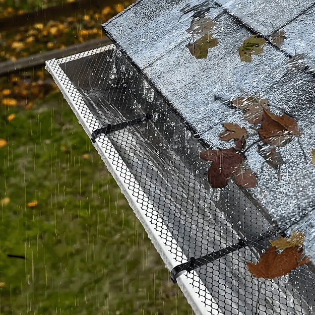 Siatka na Rynny Przeciw Liściom Zanieczyszczeniom Rynien 0,18x6m + Klipsy 26