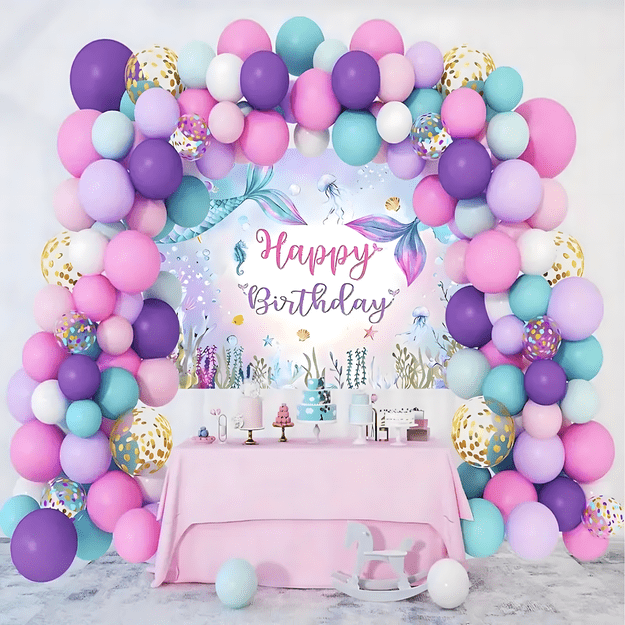 Girlanda Balonowa Balon Zestaw Balonów Łuk Balony Urodzinowe Syrenka 97 ele 30