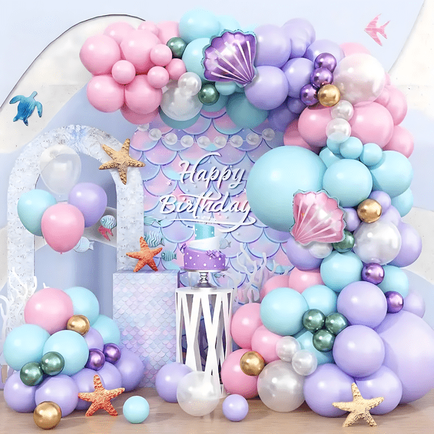 Girlanda Balonowa Balon Zestaw Balonów Łuk Balony Urodzinowe Syrenka 97 ele 24