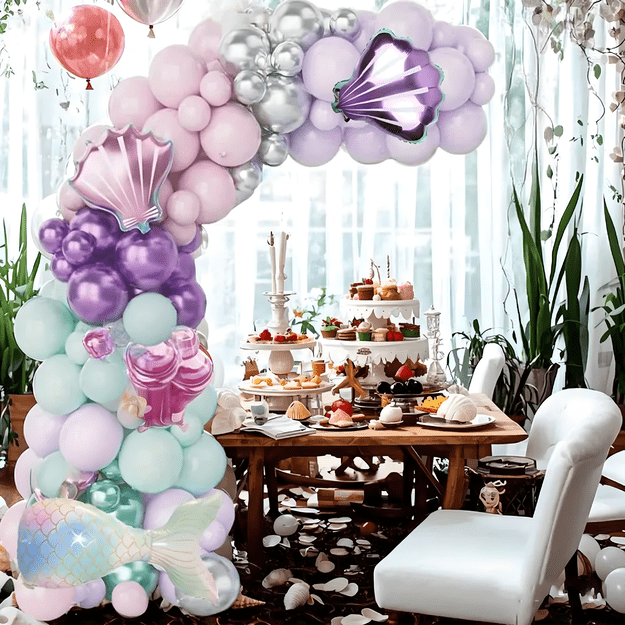 Girlanda Balonowa Balon Zestaw Balonów Łuk Balony Urodzinowe Syrenka 97 ele 25