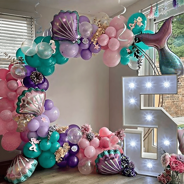 Girlanda Balonowa Balon Zestaw Balonów Łuk Balony Urodzinowe Syrenka 97 ele 16