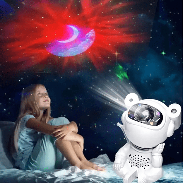 Projektor Gwiazd Astonauta Lampka Nocna Rzutnik dla Dzieci Kosmos Pilot USB 22