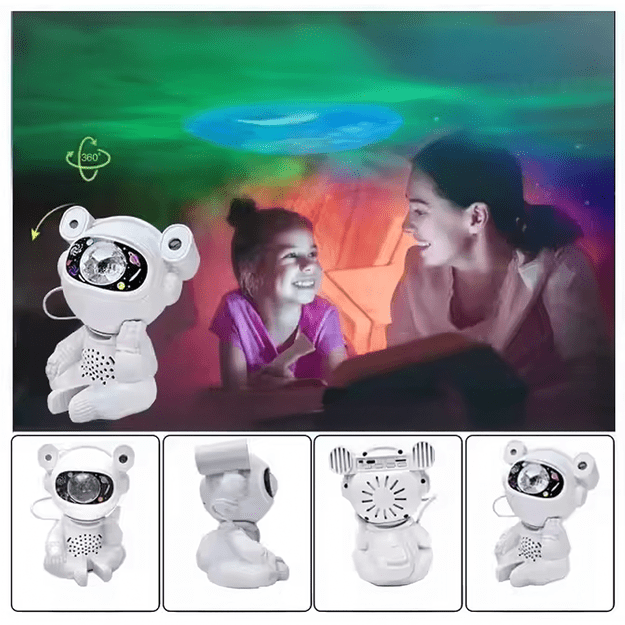 Projektor Gwiazd Astonauta Lampka Nocna Rzutnik dla Dzieci Kosmos Pilot USB 20
