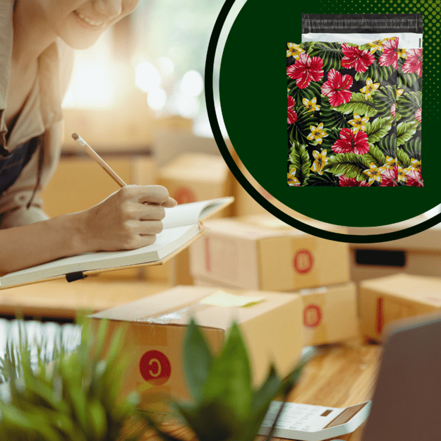 FOLIOPAKI KURIERSKIE MOCNE KOPERTY FOLIOWE 255x370 KWIATY 50szt 15