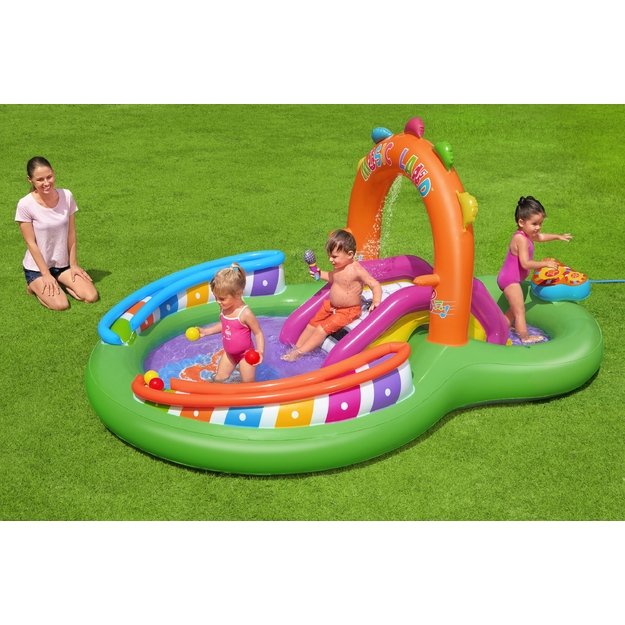  Bestway 53117 Muzyczny Plac Zabaw Dmuchany ze Zjeżdzalnią 295x190x137 cm 25