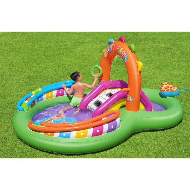  Bestway 53117 Muzyczny Plac Zabaw Dmuchany ze Zjeżdzalnią 295x190x137 cm 24