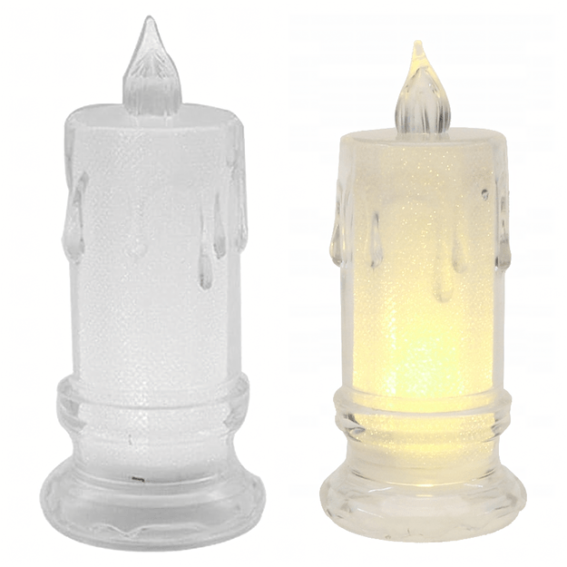 Świeczka Elektryczna Wkład do Zniczy 11 cm Świeca Led na Baterie Brokatowa
