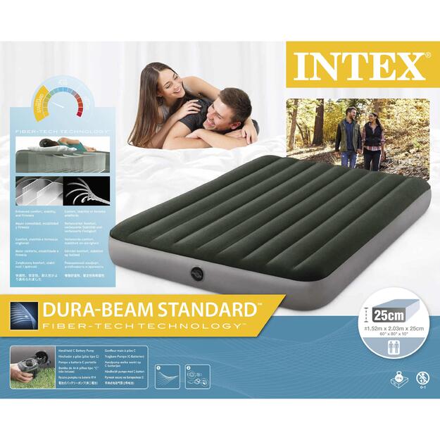 INTEX - Queen Dura-Beam Prestige Airbed With Battery Pump (64779) 2