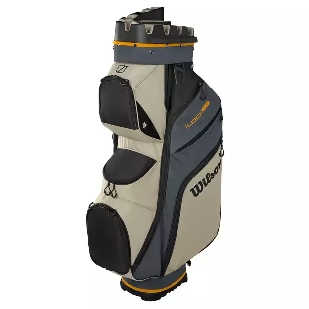 Wilson - I-Lock Dry Golf Cart Bag - Grey/Khaki/Orange