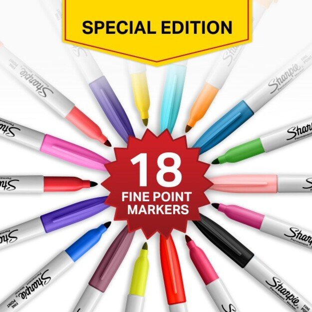 Sharpie - Permanent Marker Fine Special Edition 18-Blister (2204015)