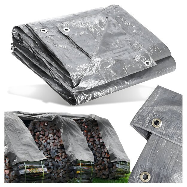 UV apsauginis brezentas 4x6m 120g, dengiantis stipriai, universalus