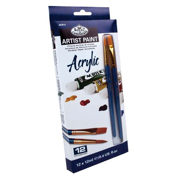 Royal & Langnickel - Acrylic 12 Color Pack w/ Brushes (304001)