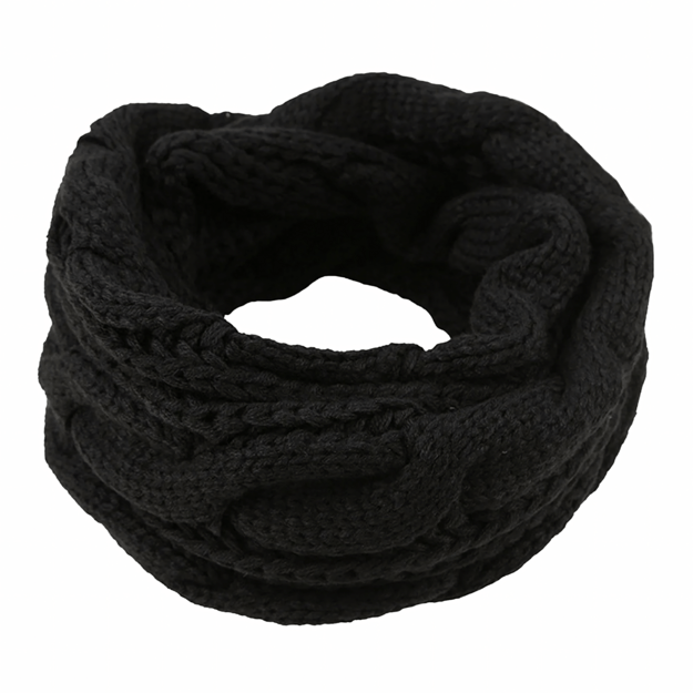Moteriškas šalikas-vamzdelis, šiltas žieminis, didelis, žiemai, madingas, juodas