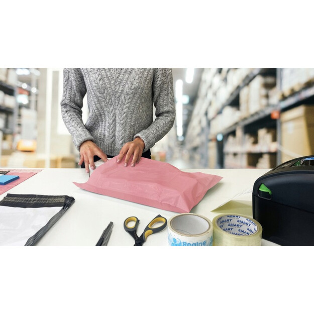 Rozā kurjera polietilēna maisiņi 4XL 450x550 50 gab.