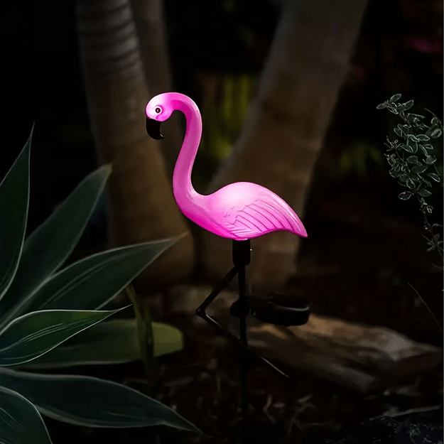 Päikesepatareiga aialamp dekoratiivne flamingo LED-kaunistus 53 cm