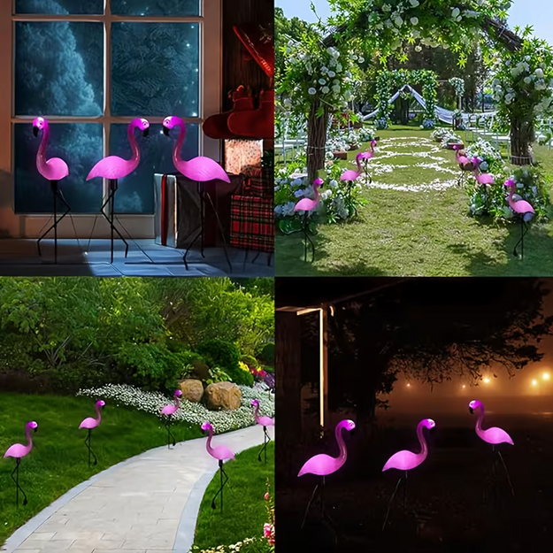 Saules Dārza Lampa, Dekoratīva Flamingo, LED Dekorācija, 53 cm
