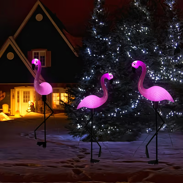 Saules Dārza Lampa, Dekoratīva Flamingo, LED Dekorācija, 53 cm