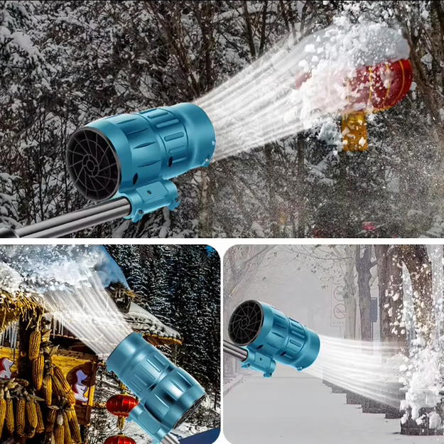 Salokāms dārza sniega pūtējs ar 2 x 1500 mAh baterijām