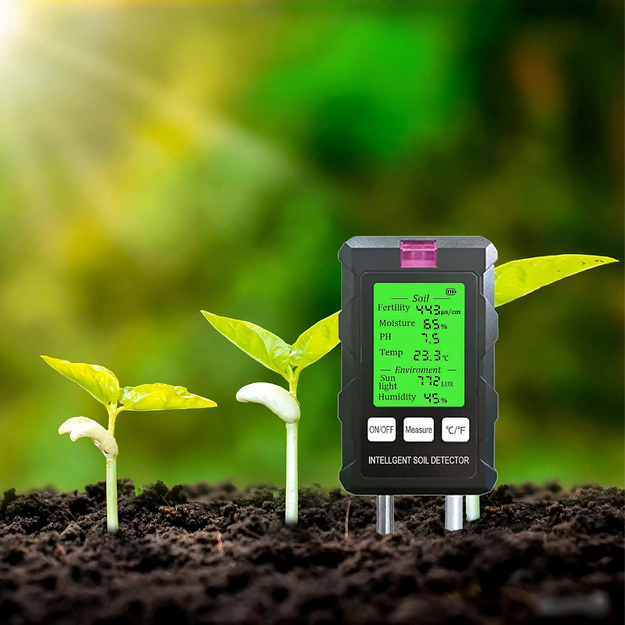 Acidometras Dirvožemio testeris Sodo dirvožemio pH Dirvožemio substrato matuoklis 6 viename