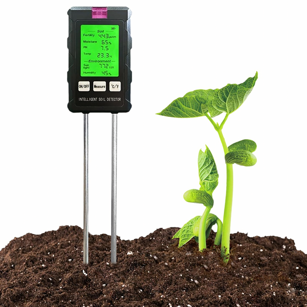 Acidometras Dirvožemio testeris Sodo dirvožemio pH Dirvožemio substrato matuoklis 6 viename
