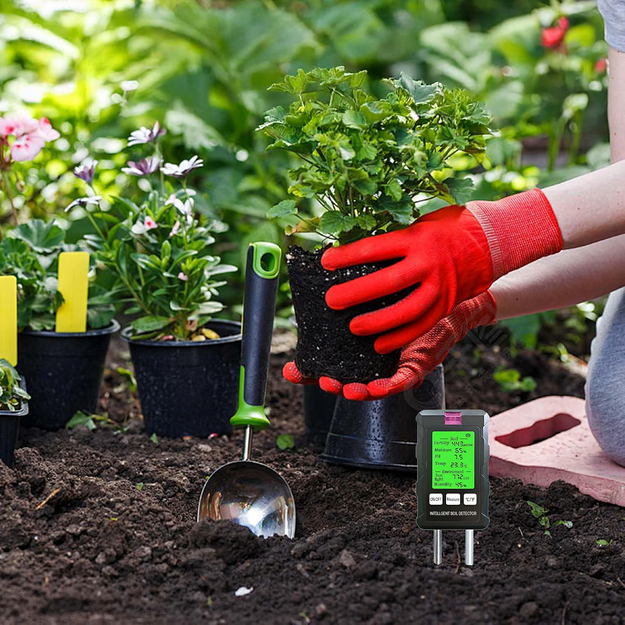 Acidometras Dirvožemio testeris Sodo dirvožemio pH Dirvožemio substrato matuoklis 6 viename