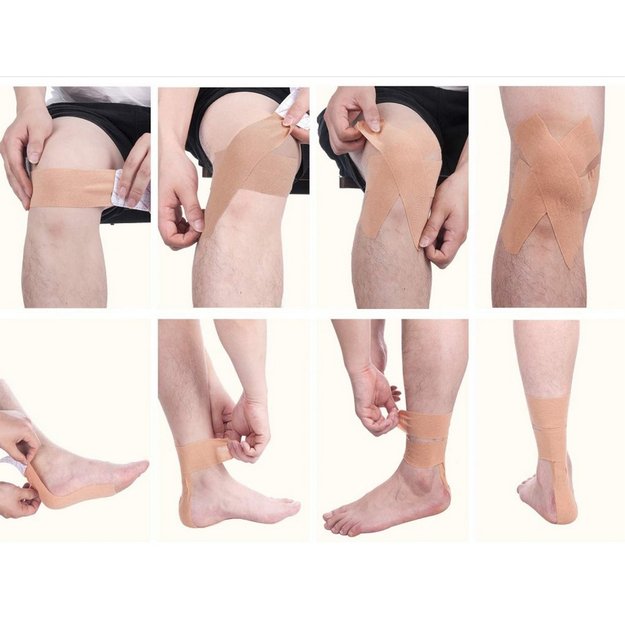 Plastry Tape Tejpy Kinesio Taping Tejp Taśma Kinesio Sport Pro 5Mx5CM 8