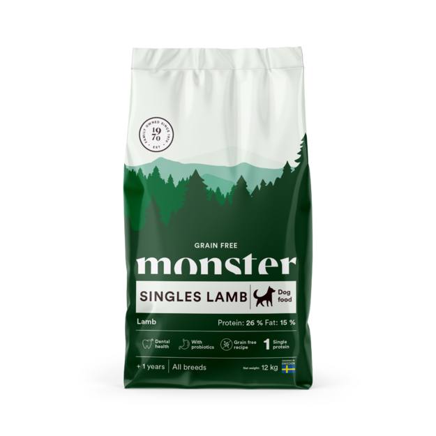 Monster Pet Food - Dog Grain Free Singles - Lamb - 12 kg