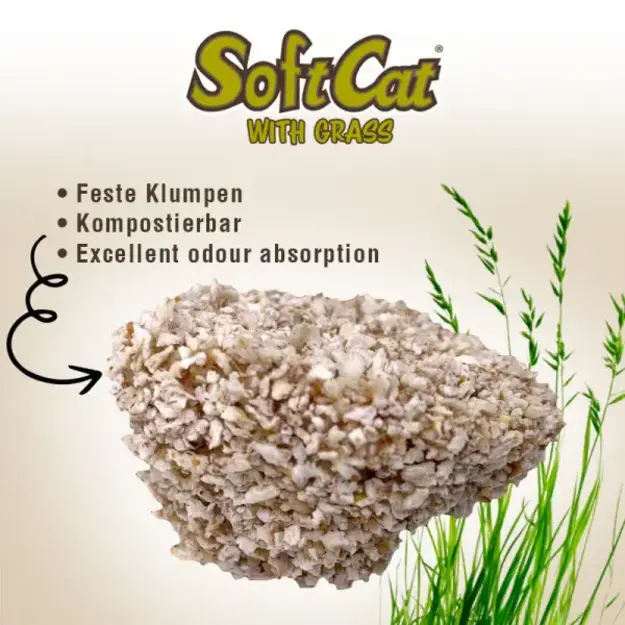 Porta21 - Catlitter  - SoftCat Paper Bag - Grass - 17 L