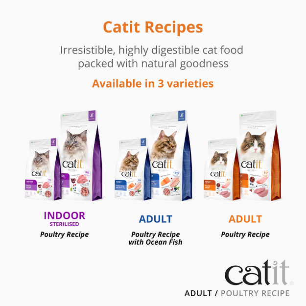 Catit - Premium Dry Food for Cats - Adult Fish - 2kg